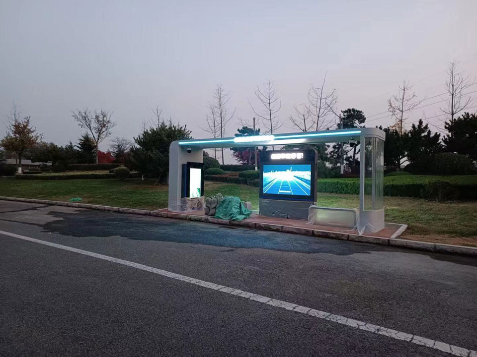 青島候（hòu）車亭安裝圖